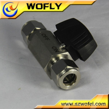 Ss316 double ferrule Valve sphérique en acier inoxydable de 1 pouce